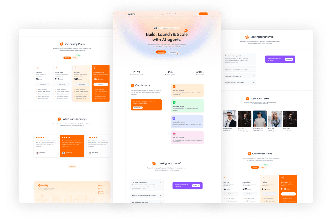 Buildify - AI Agents SaaS Website Template