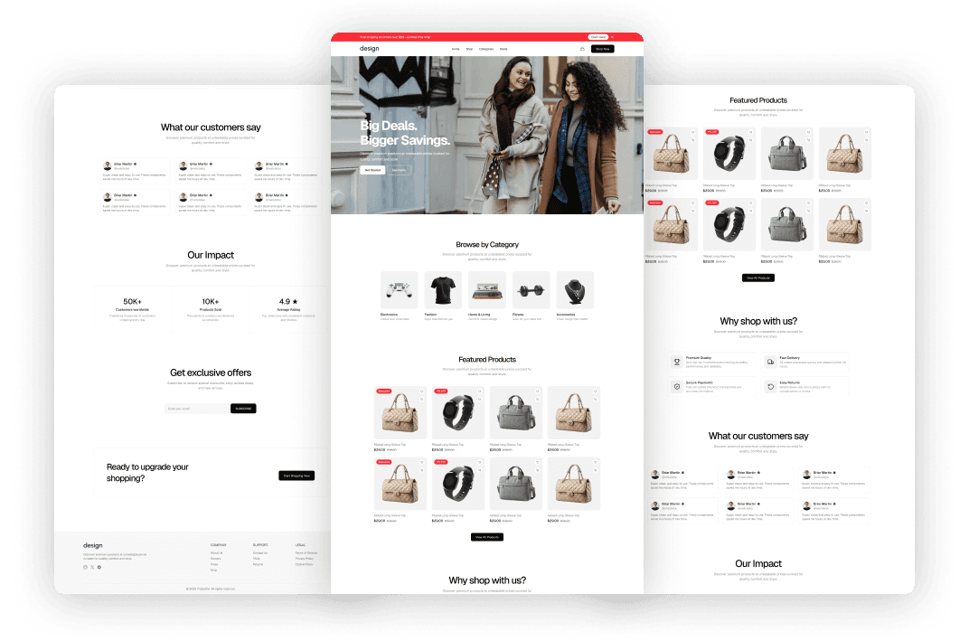 Design - Ecommerce Landing Page Template