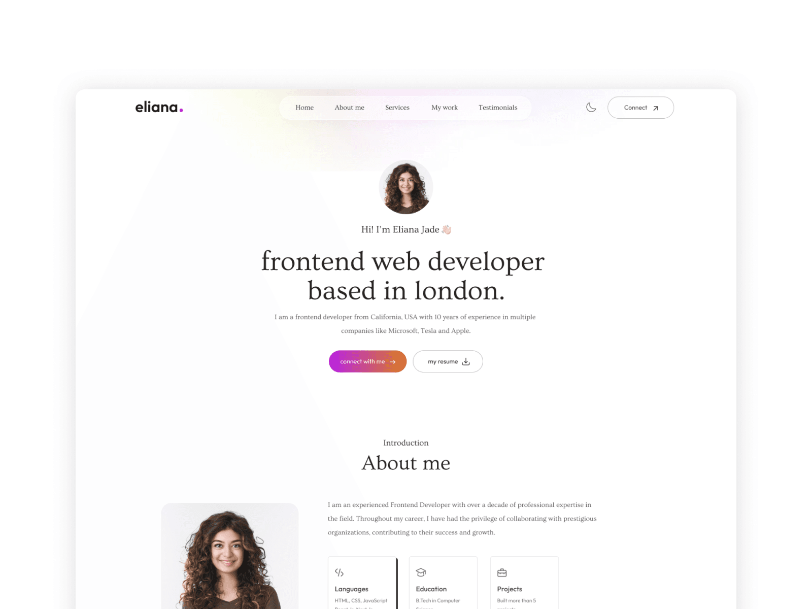 Eliana - React JS Portfolio Template