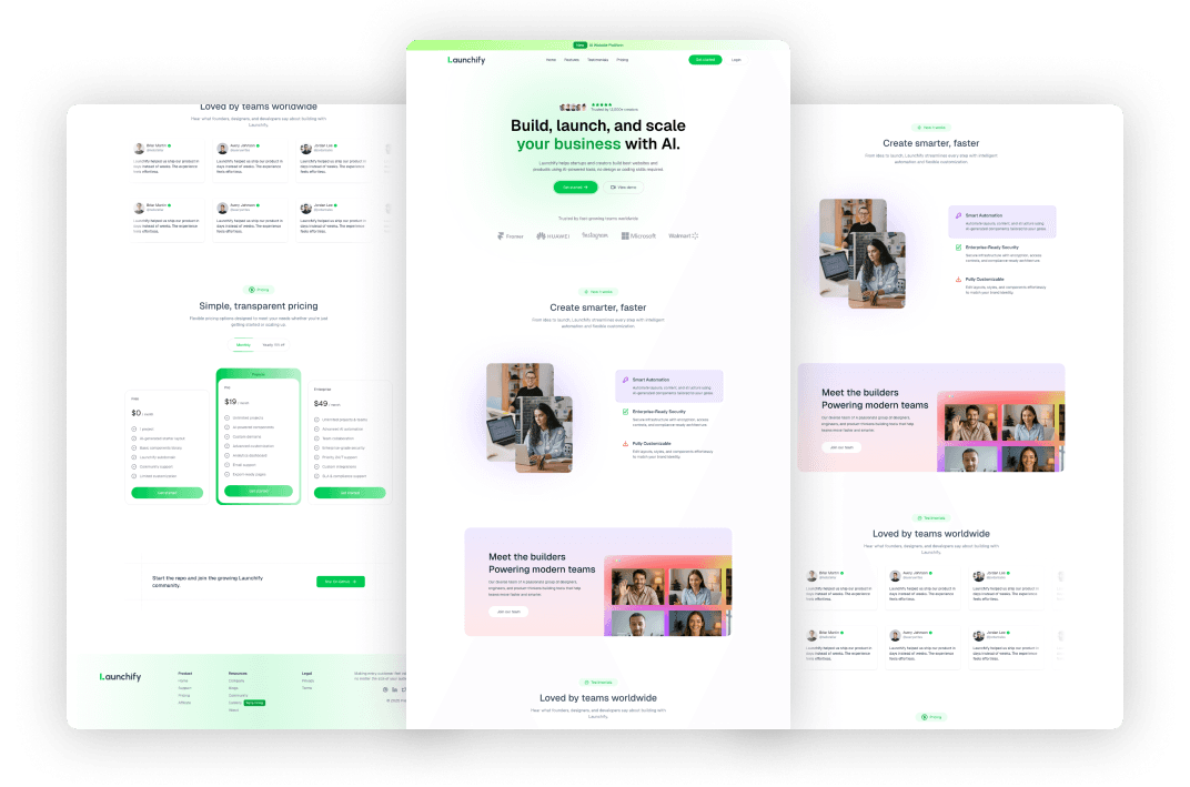 Launchify - AI SaaS Website Template