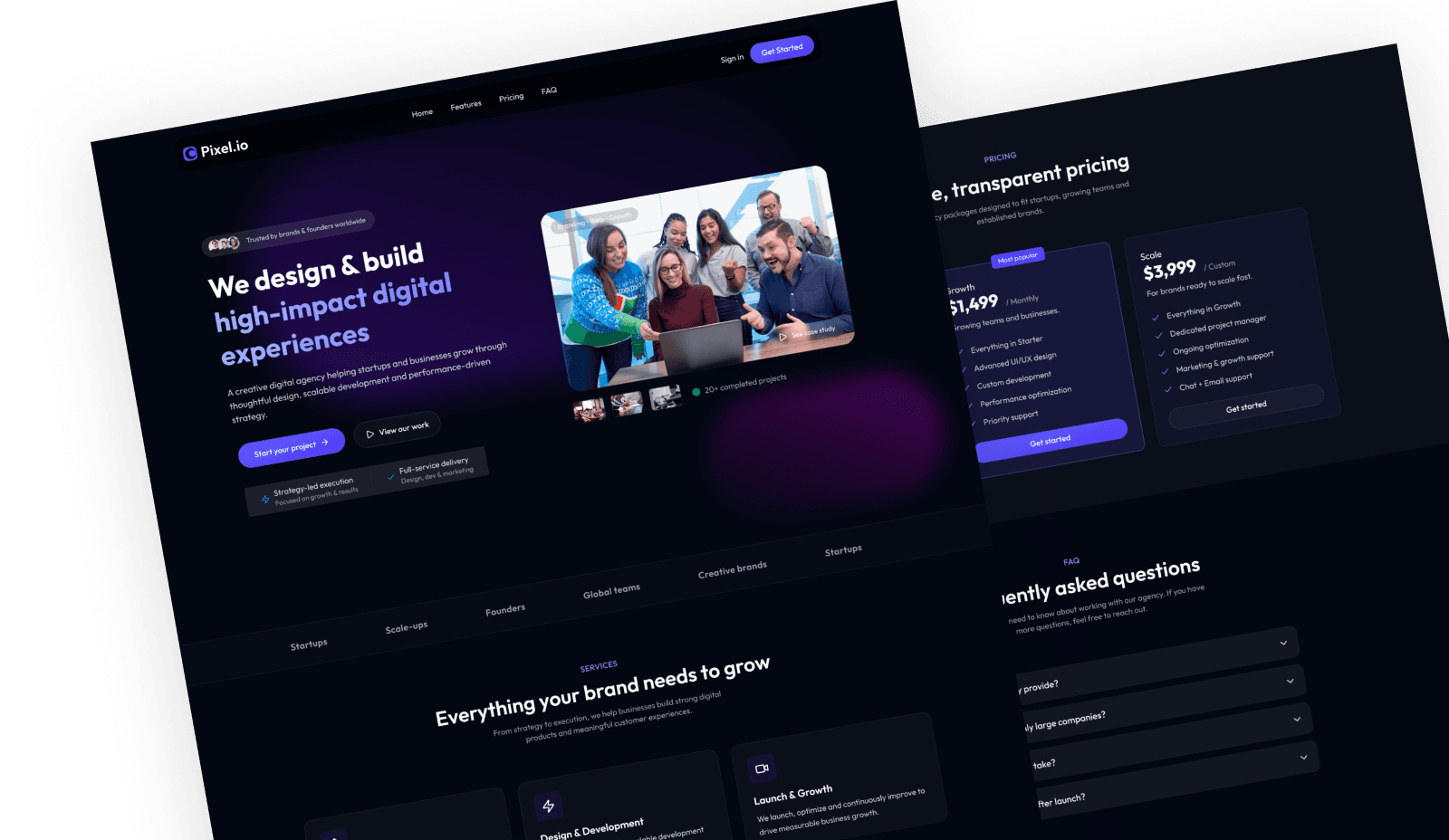Pixel.io - Digital Agency Website Template