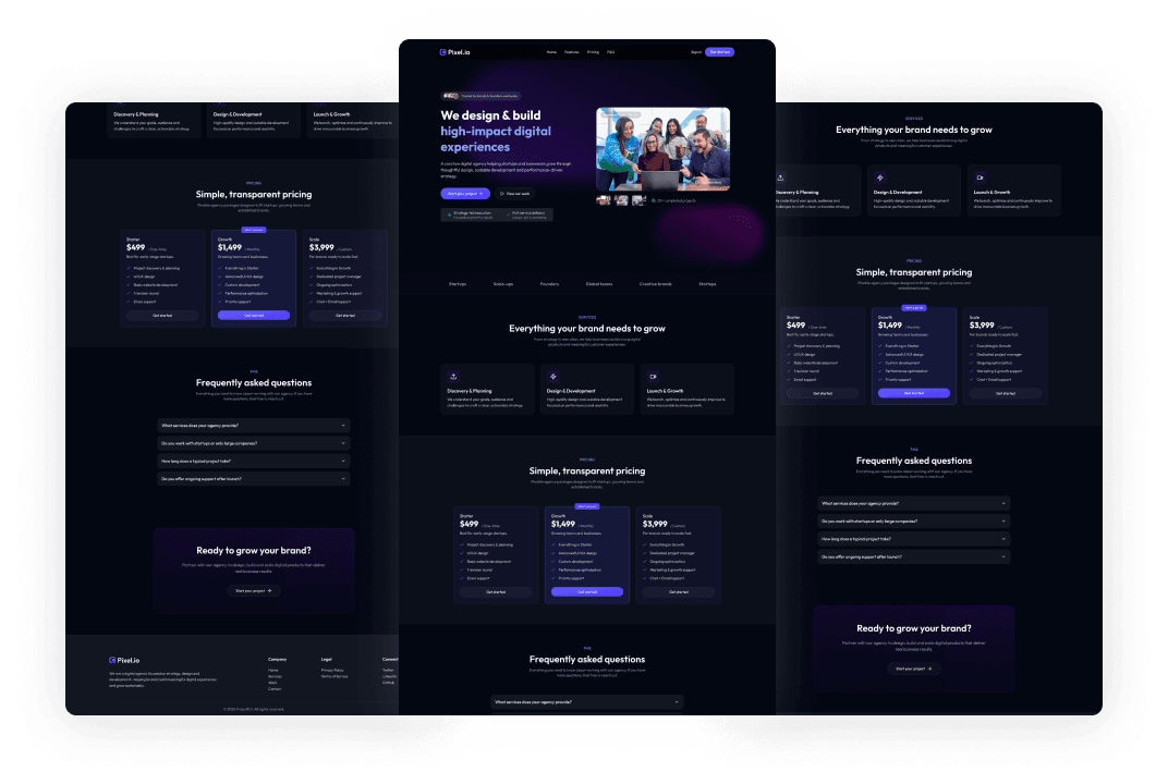 Pixel.io - Digital Agency Website Template