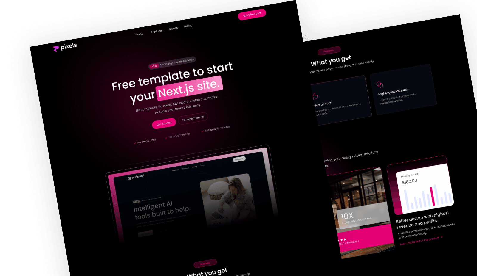 Pixels - Animated SaaS App Template