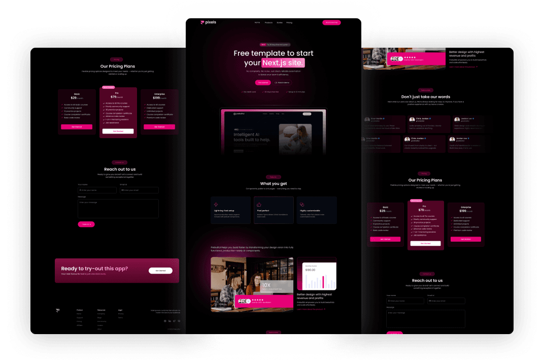 Pixels - Animated SaaS App Template