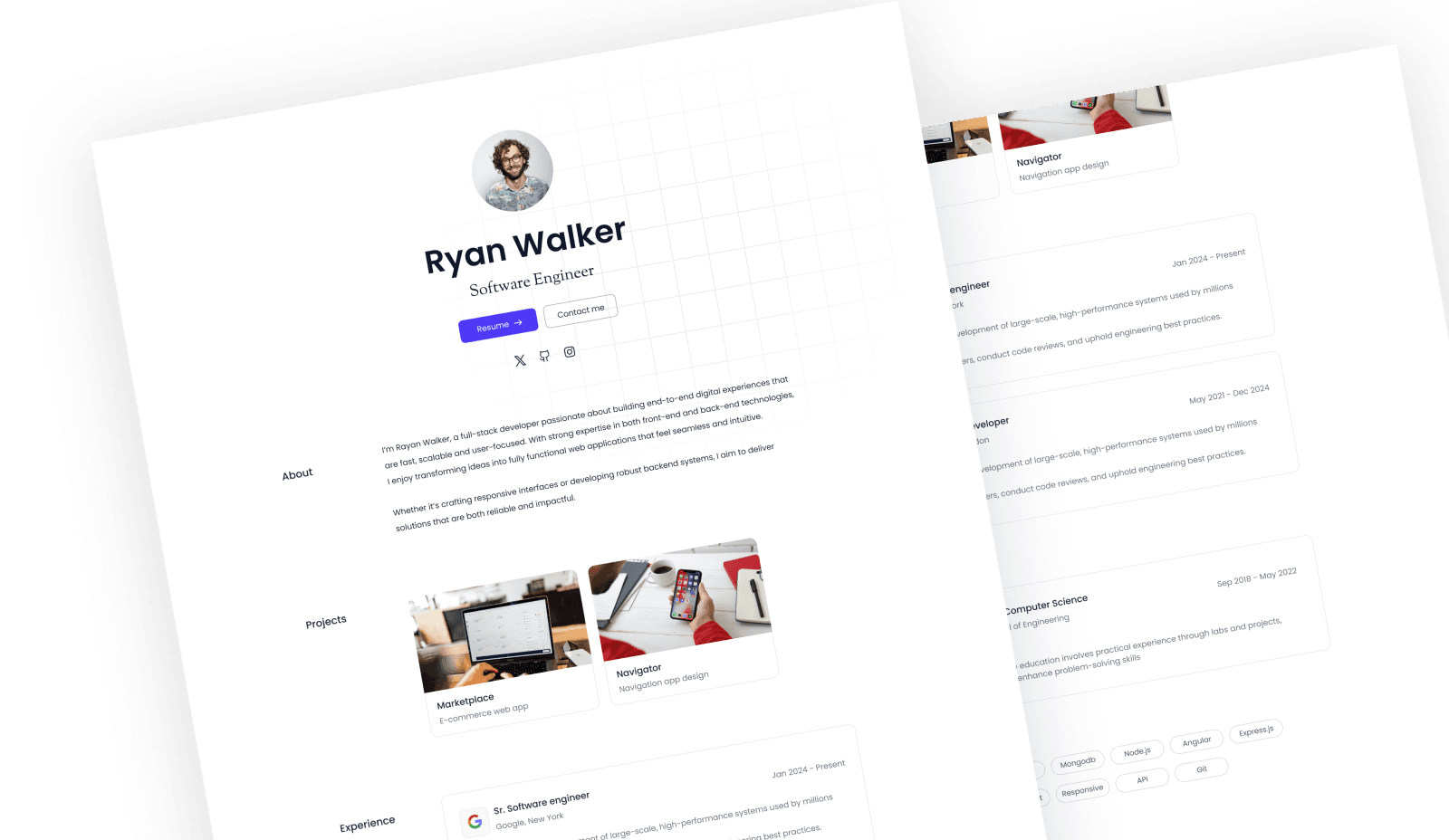 Ryan - Next JS Portfolio Template