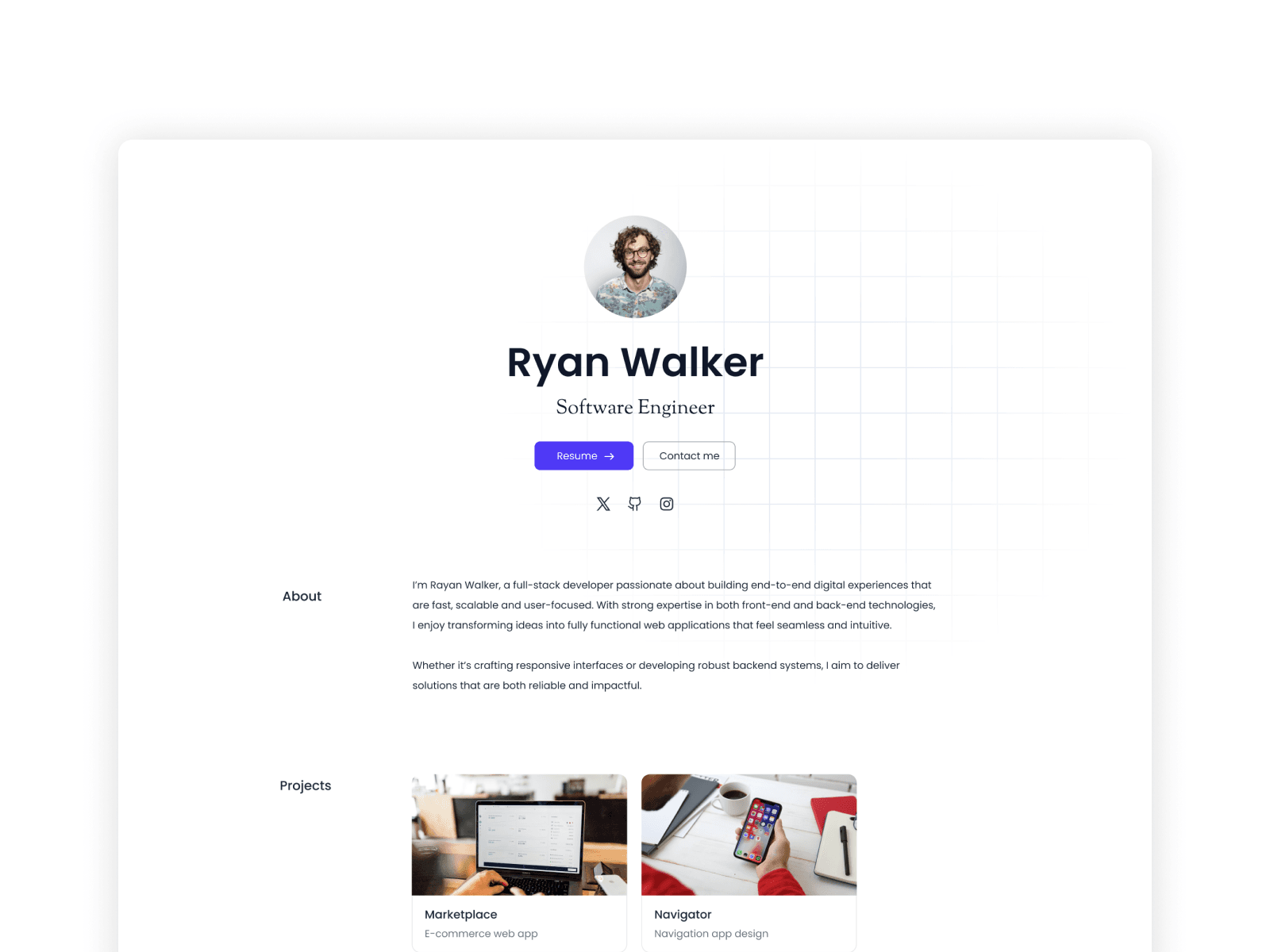 Ryan - Next JS Portfolio Template