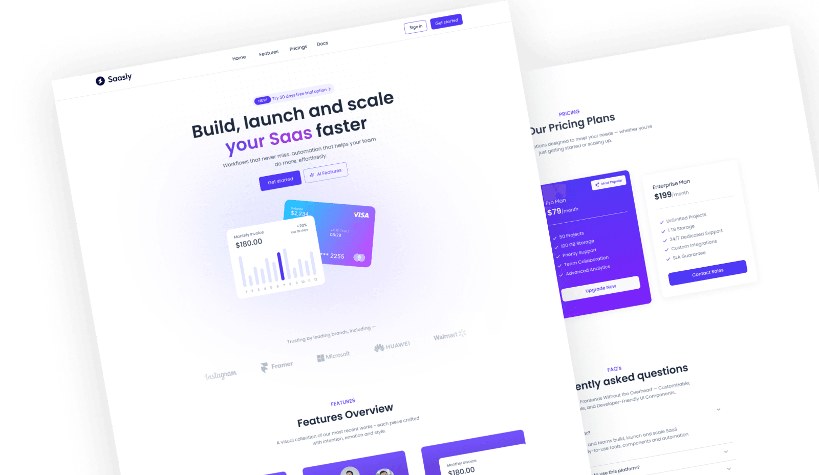 SaaSly - Modern SaaS App