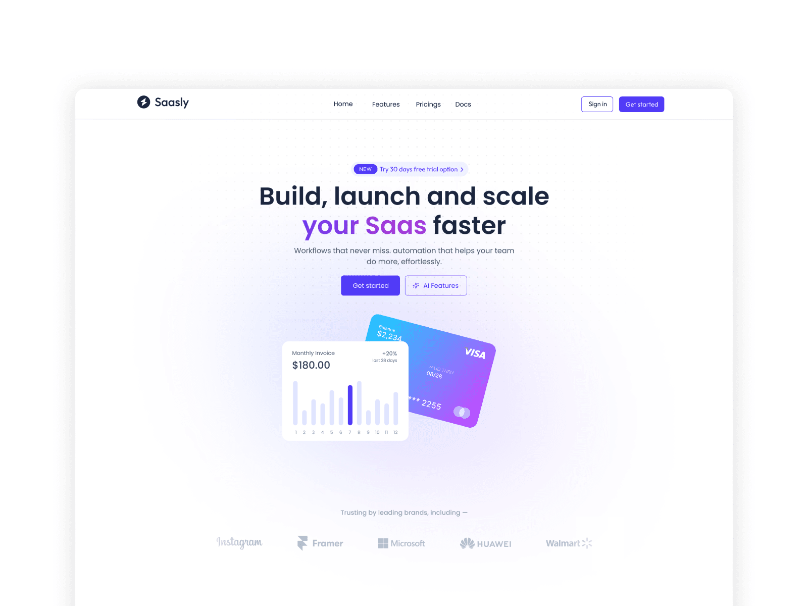 SaaSly - Modern SaaS App