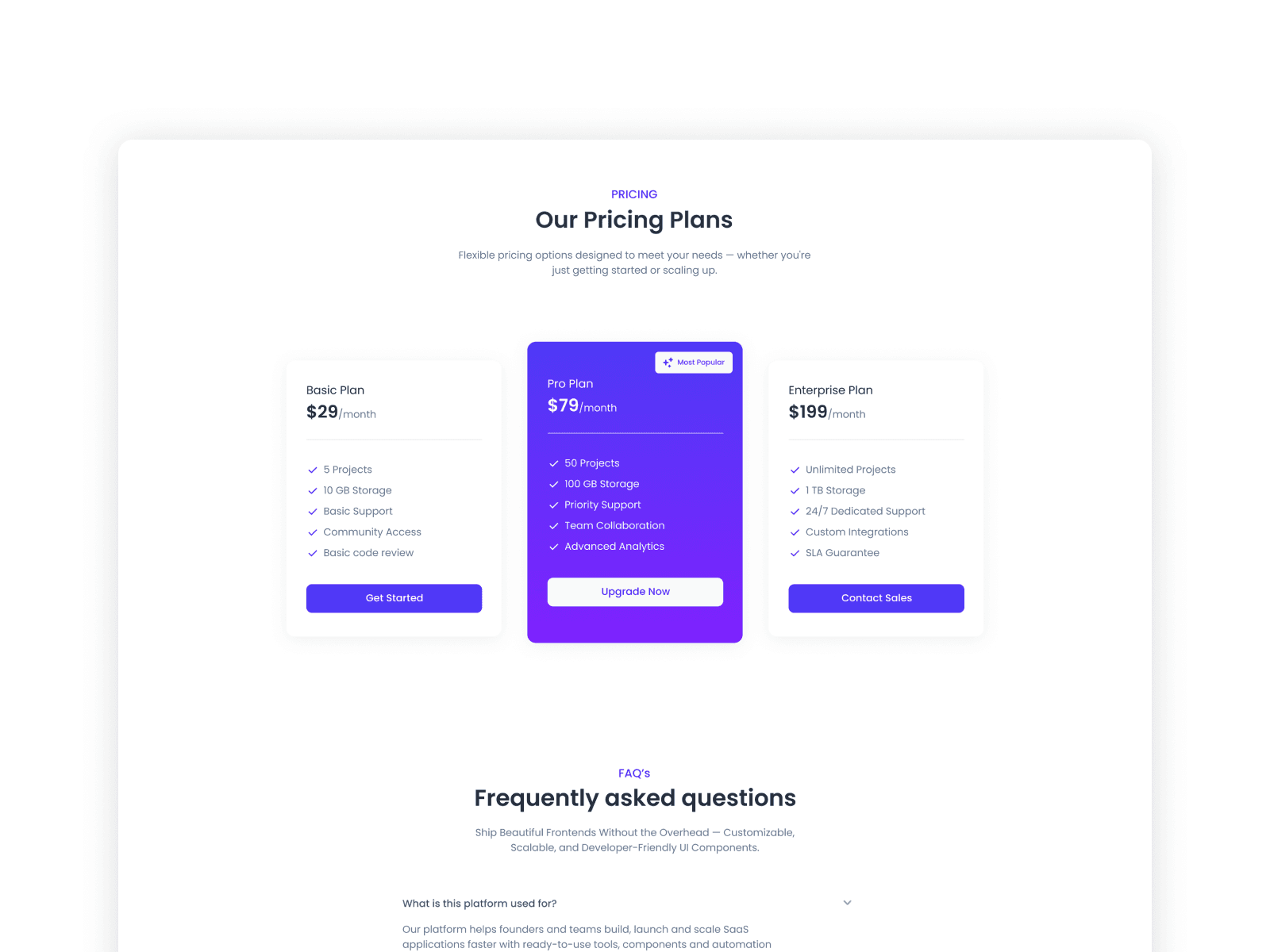 SaaSly - Modern SaaS App